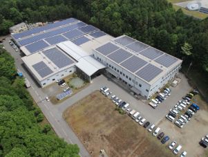 太陽光発電装置の上空からの画像